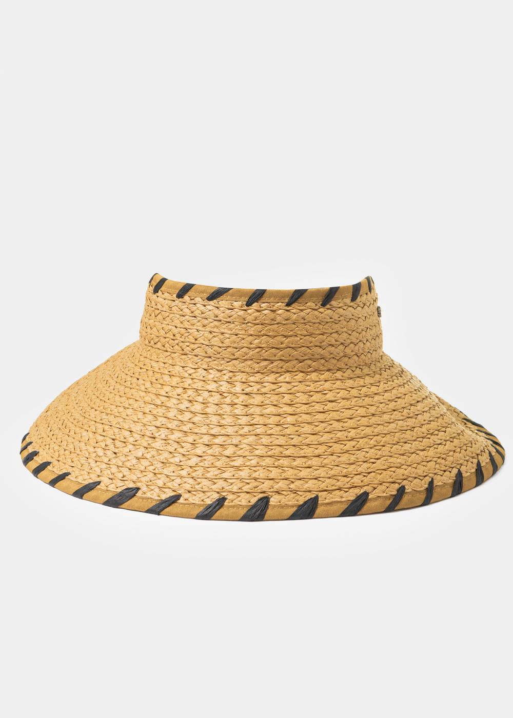 Brown Top Opened Straw Hat